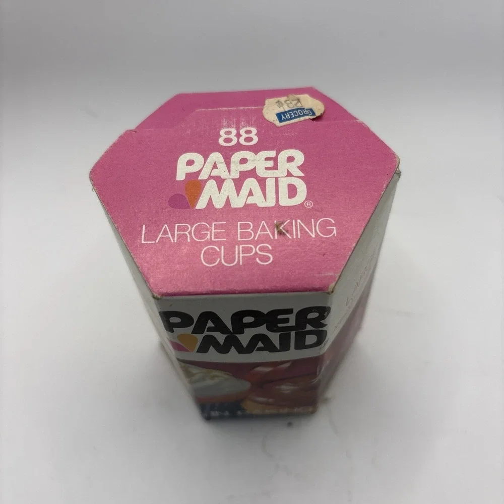 Vtg Paper Maid Large Assorted Colors Paper Baking Cups 88 2.5 In NOS Brown Co.